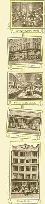 Some of the stores in the United States of America pictured at around the time of the launch of the British company.  At this time the American F. W. Woolworth & Co was operating a total of 220 stores.