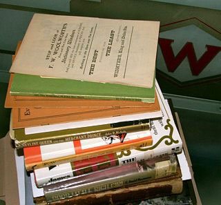Some of the published and private biographies and histories collated as part of building the Woolworths Museum
