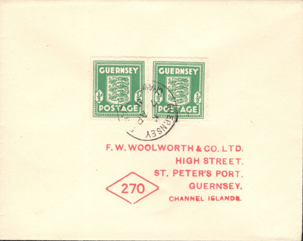Under occupation the King's head was removed from postage stamps