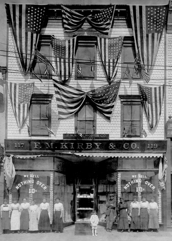 F.W. Woolworth Co. added small signs declaring that they were successors to... the former Syndicate 5 and 10s