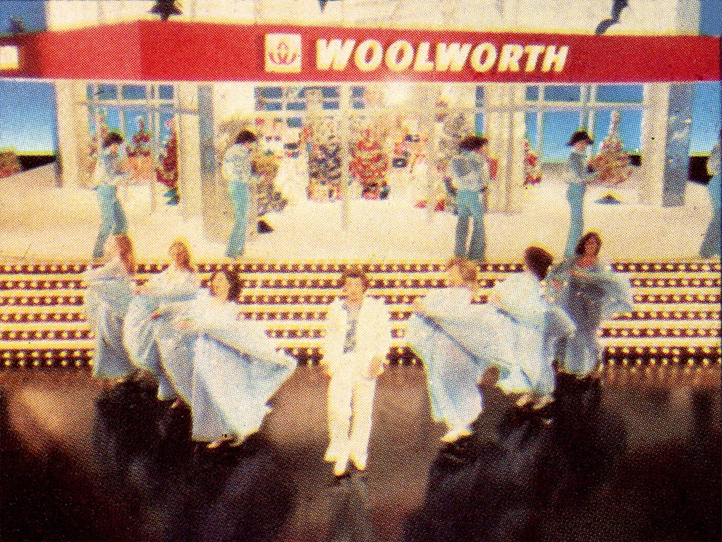 A surreal store was built and a troupe of profssional dancers were hired for Georgie Fame, who sang all the product names for over two minutes!
