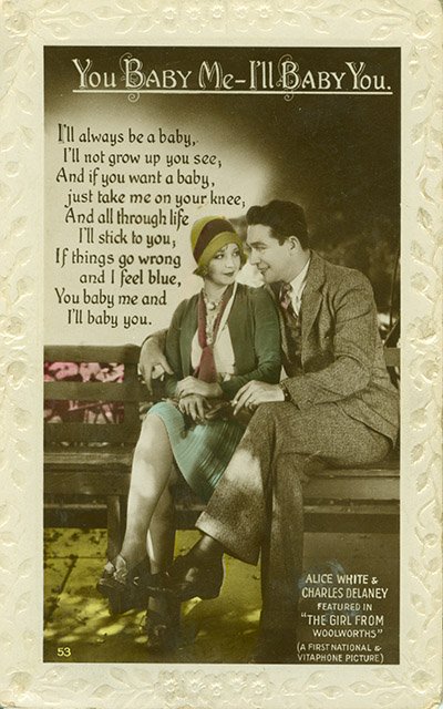 Original picture postcard promoting the song 'You Baby Me, I'll Baby You' published in London by Max Kracke and Co. Ltd. in 1929