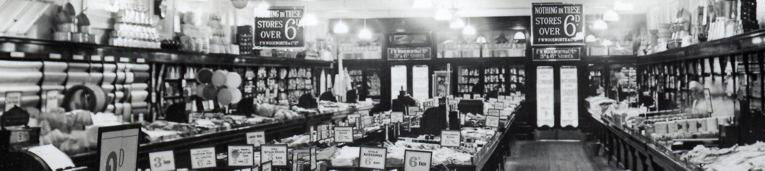 The interior of a typical pre-War British Woolworths - Maldon, Essex in 1932