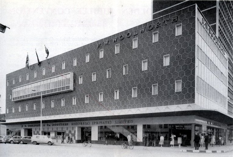 The F.W. Woolworth store in First Street, Salisbury, Zimbabwe (then called Rhodesia), which opened in 1958.