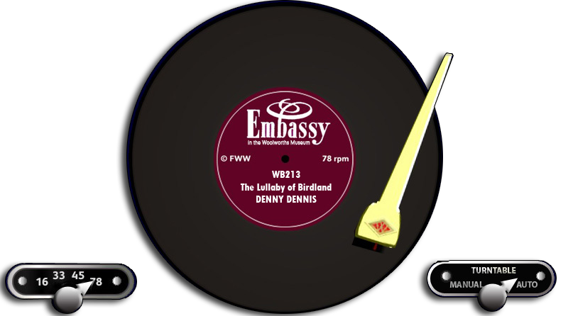 Embassy Records WB213: Denny Dennis, 'The Lullaby of Birdland'