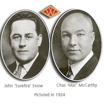 John B. Snow the F. W. Woolworth Superintendent of Buying with one of his most successful proteges, Charles M. McCarthy. The pictures were taken in 1924.