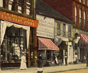 Woolworth Five-and-ten store in Butler, Pennsylvania, USA pictured in around 1910