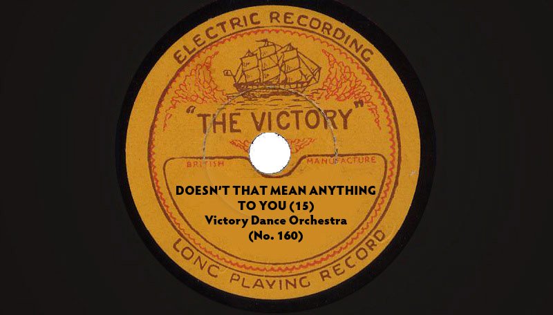 Doesn't that mean anything to you, Victory Records 160