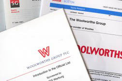 The prospectus and demerger documents that launched the new independent Woolworths Group plc in the UK in 2001
