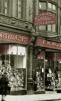 The flagship Irish store in Grafton Street, Dublin also had a projecting sign to promote its Restaurant and Tea Rooms on the Upper floor.