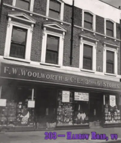 The F.W. Woolworth 3D and 6D Stores in Harrow Road, London, W9, which opened to acclaim in November 1925 and quickly became established as one of the most popular and profitable stores in West London