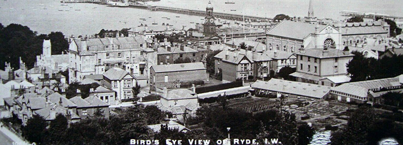 An aerial view of the popular, sheltered harbour location of Ryde, Isle of Wight, which became home to the Island's first F.W. Woolworth store on 19 February, 1927