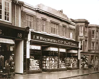 An F.W. Woolworth Threepenny and Sixpenny Store opened at 10 London Road in the Sussex resort of Bognor Regis on 2 February 1929. It was extended in May 1934 (as shown) and again in 1962 and remained a popular favourite throughout the Company's time in the British High Street