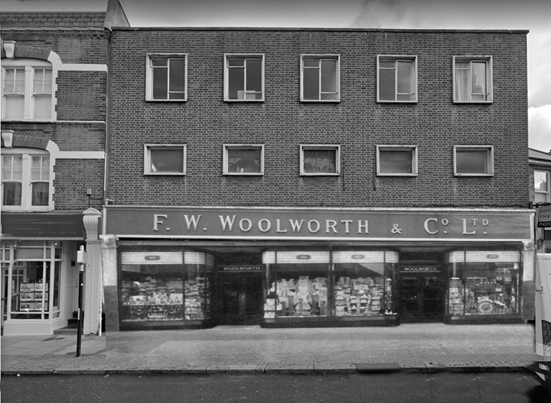 The large, popular F.W. Woolworth in Muswell Hill, London N10, which was managed by Philip Picot from January 1952 until his retirement in March 1960