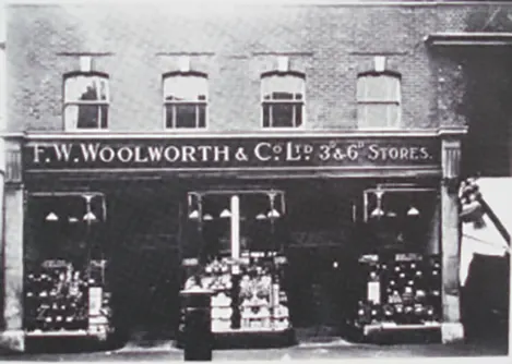 F.W. Woolworth's 3D and 6D Store in the popular south coast habour town and coastal resort of Poole in Dorset. pictured in 1928. At the time the Store Manager was Philip Picot