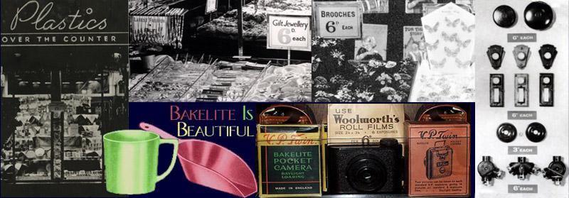Some of the wide selection of bakelite products introduced into Woolworth's Stores at the beginning of the 1930s.