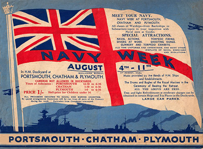 The sixpenny programme for the 1928 Navy Week, which was stocked at the local branches of Woolworth's as well as by newsagents and a handful of other retailers